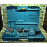 Makita BHR200 cordless rotary hammer drill with DC24SC battery charger in hard plastic carry case