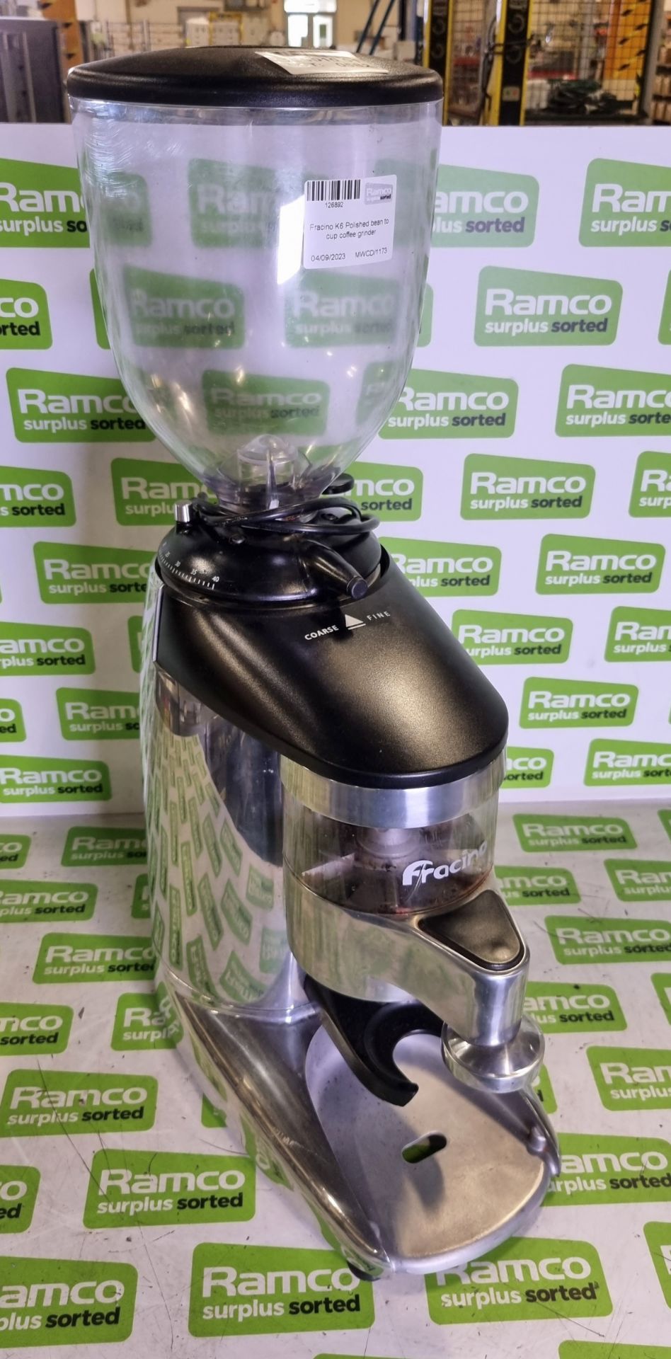 Fracino K6 Polished bean to cup coffee grinder