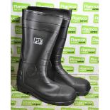 PSF Dri-Force black wellington boots - size: UK 11 - EU 46