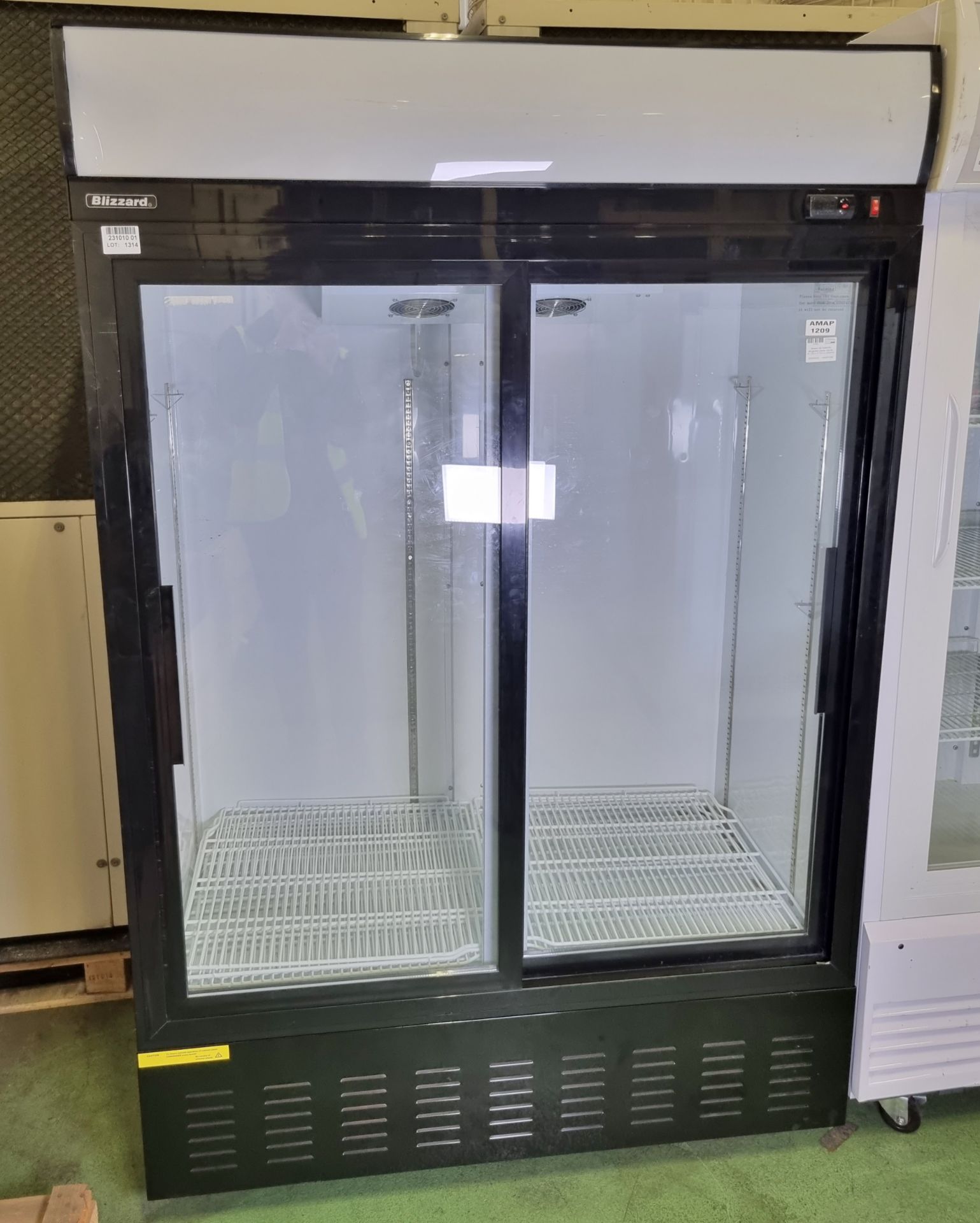 Blizzard BZ-GD900SL refrigerated display cabinet - W 1320 x D 700 x H 2000mm