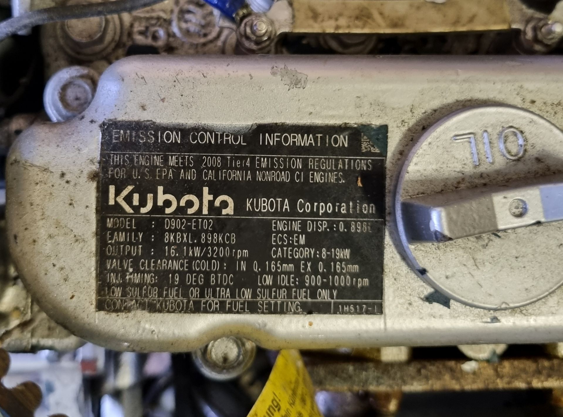 Kubota D902-ET02 diesel engine - Image 4 of 4