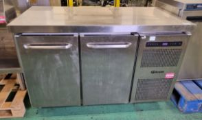 Gram Gastro K 1407 CSH stainless steel double door refrigerated counter - W 1290 x D 700 x H 900 mm
