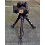 Heavy duty instro precision tripod with pan and tilt head with camera adaptor