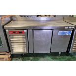 Angelo Po 6BMAA 2 door undercounter fridge - 230V - 50Hz - L 1500 x W 700 x H 950mm