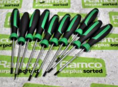 10x Stahlwille small flat tip screwdrivers