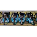 4x Makita 50cc petrol chainsaws - BODY ONLY - AS SPARES OR REPAIRS