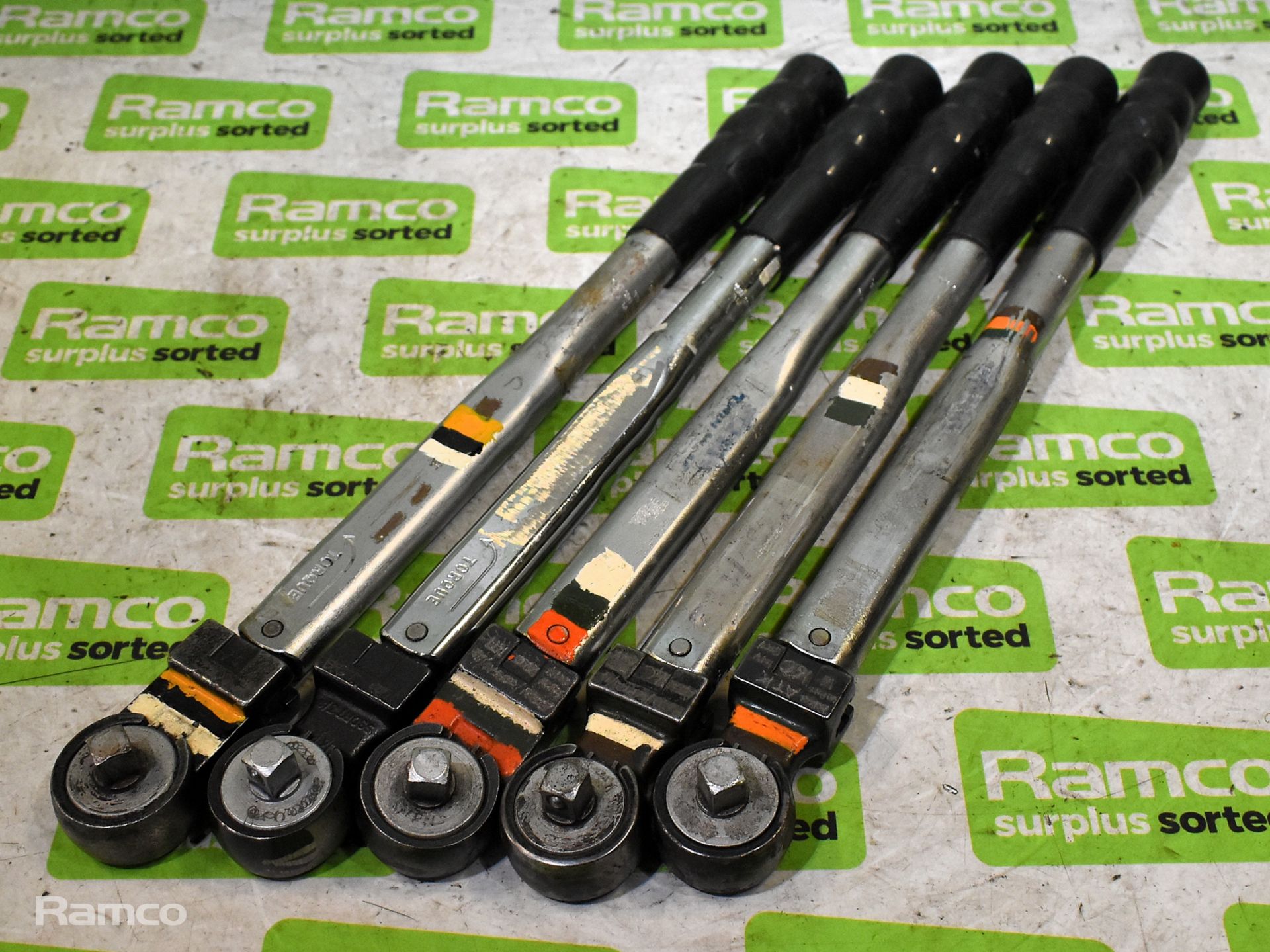 5x Sturtevant Richmont LTC - 2 torque wrench handles with 3/8 ratchet head - 17 - 85 Nm