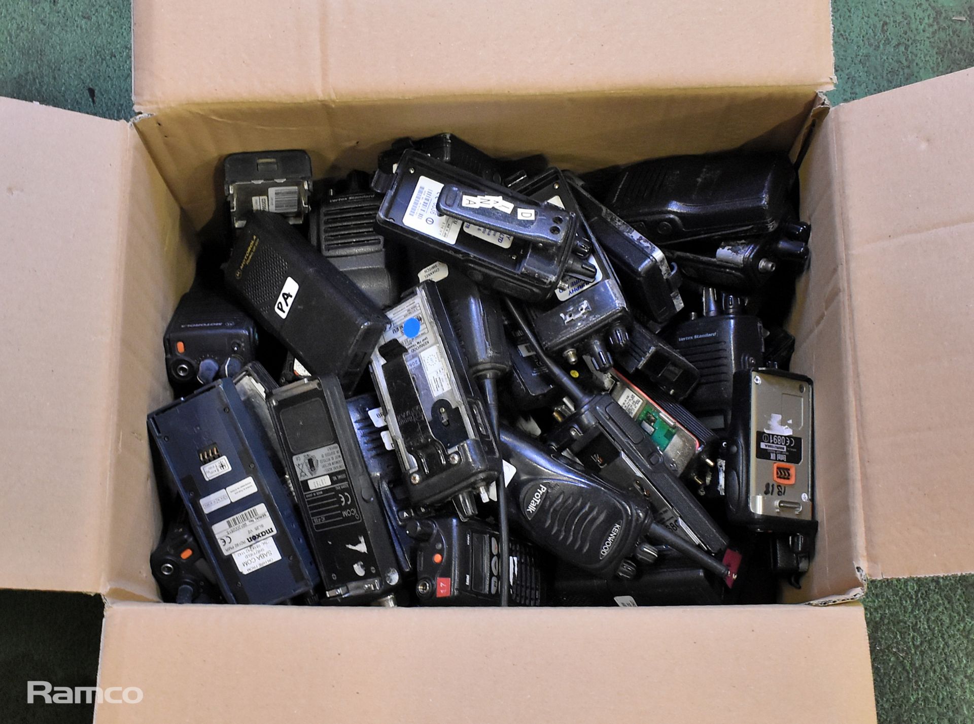 Approx. 57x assorted two way radios - 19x Motorola GP900, 19x GP300, 10x Vertex, 1x Icom, 1x Maxon,