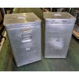2x Grundybin storage containers - W 420 x D 420 x H 700mm