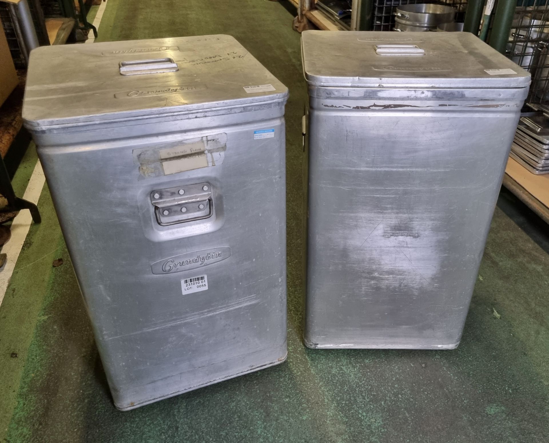 2x Grundybin storage containers - W 420 x D 420 x H 700mm