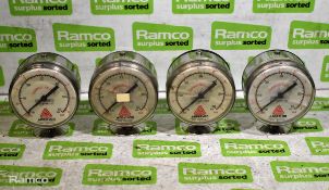 4x Anderson pressure gauges