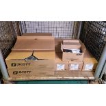 9x boxes of Scott RFF/40/2/ML Gemini full face masks - black, 8x boxes of Scott Pro2000 PF 10