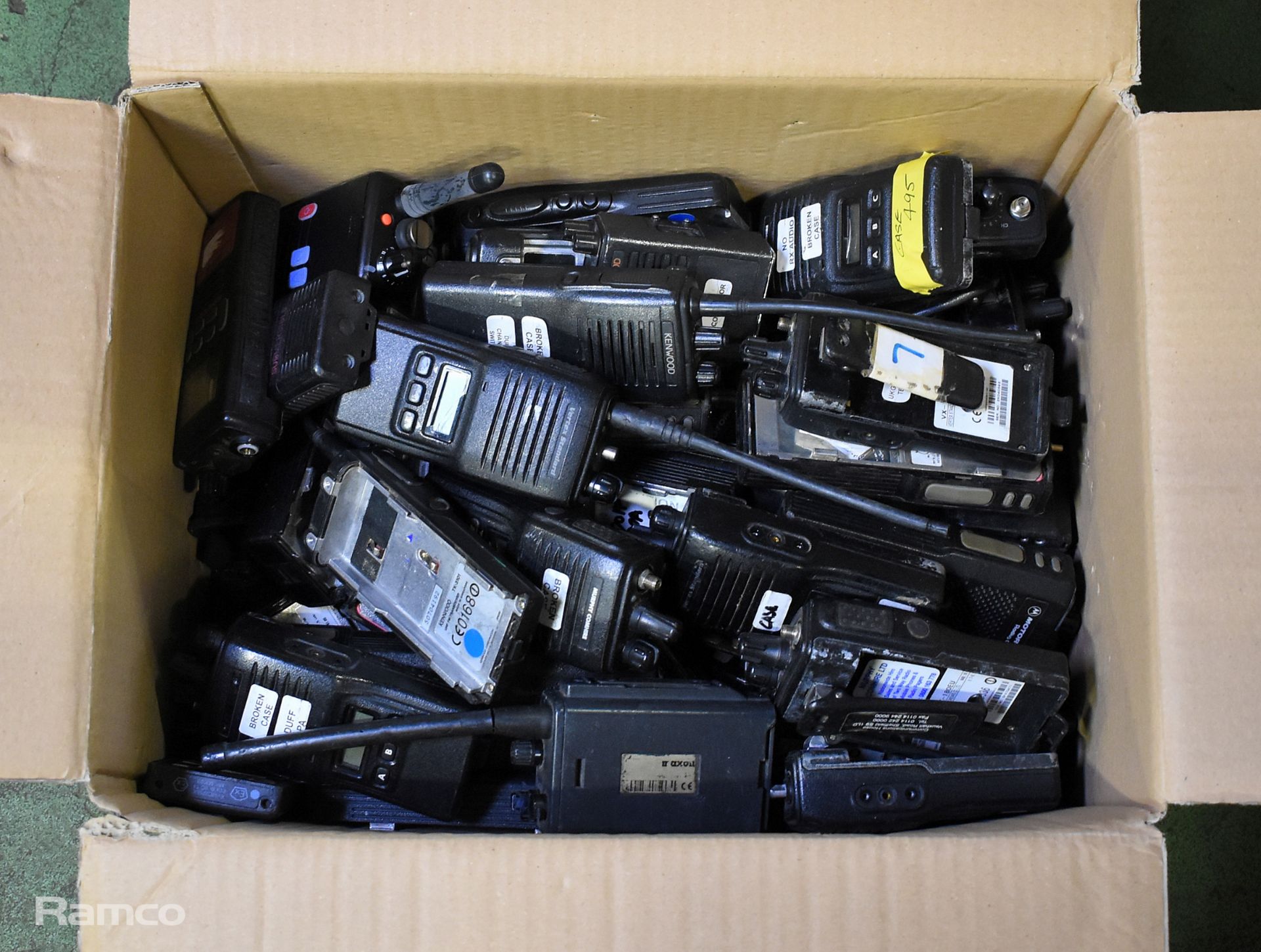 Approx 57x assorted two way radios - 19x Motorola GP900, 19x GP300, 10x Vertex, 1x Icom, 1x Maxon