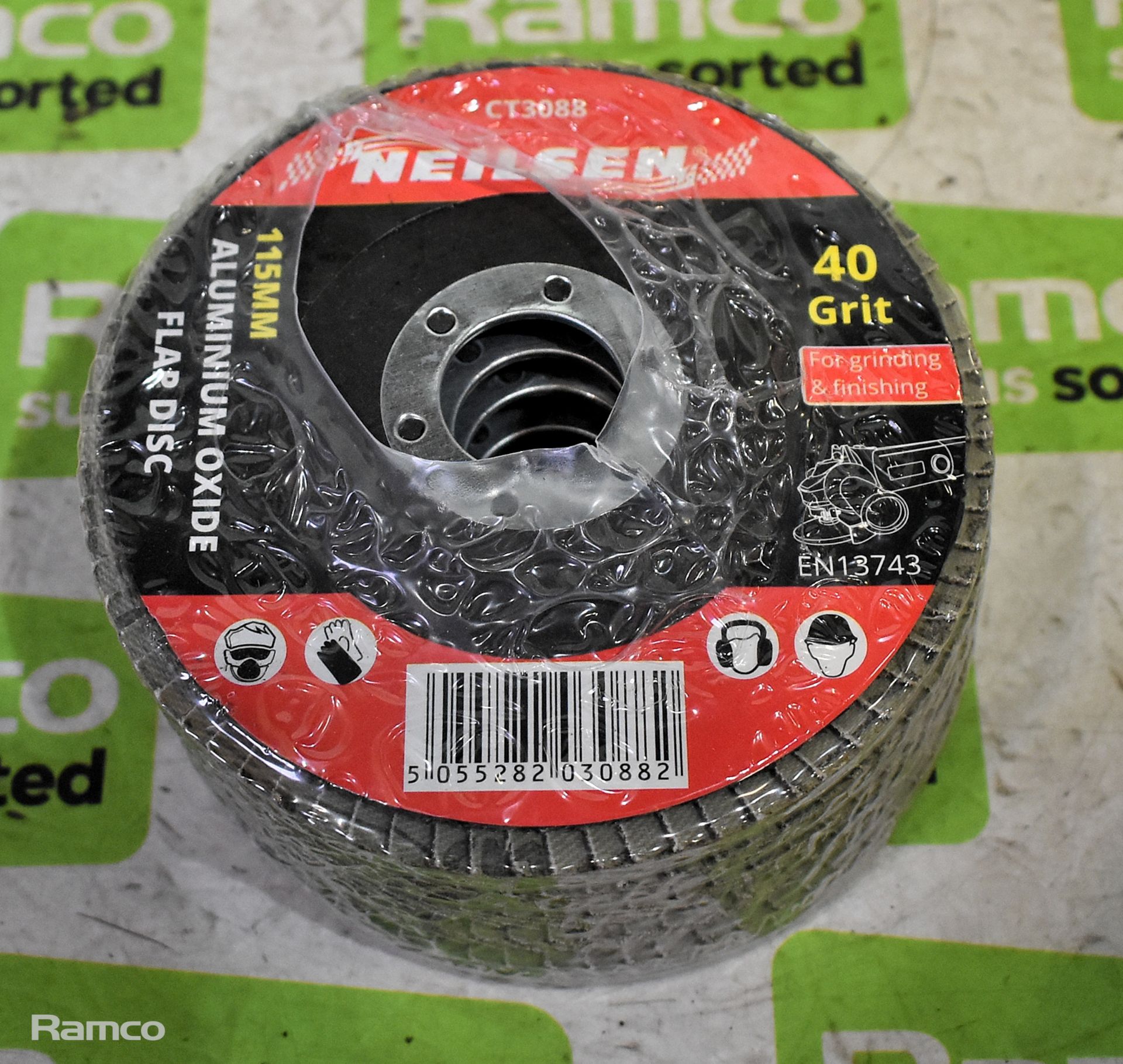 6x packs of Neilsen 4.5 inch aluminium oxide flap discs - 6 per pack - Image 2 of 3