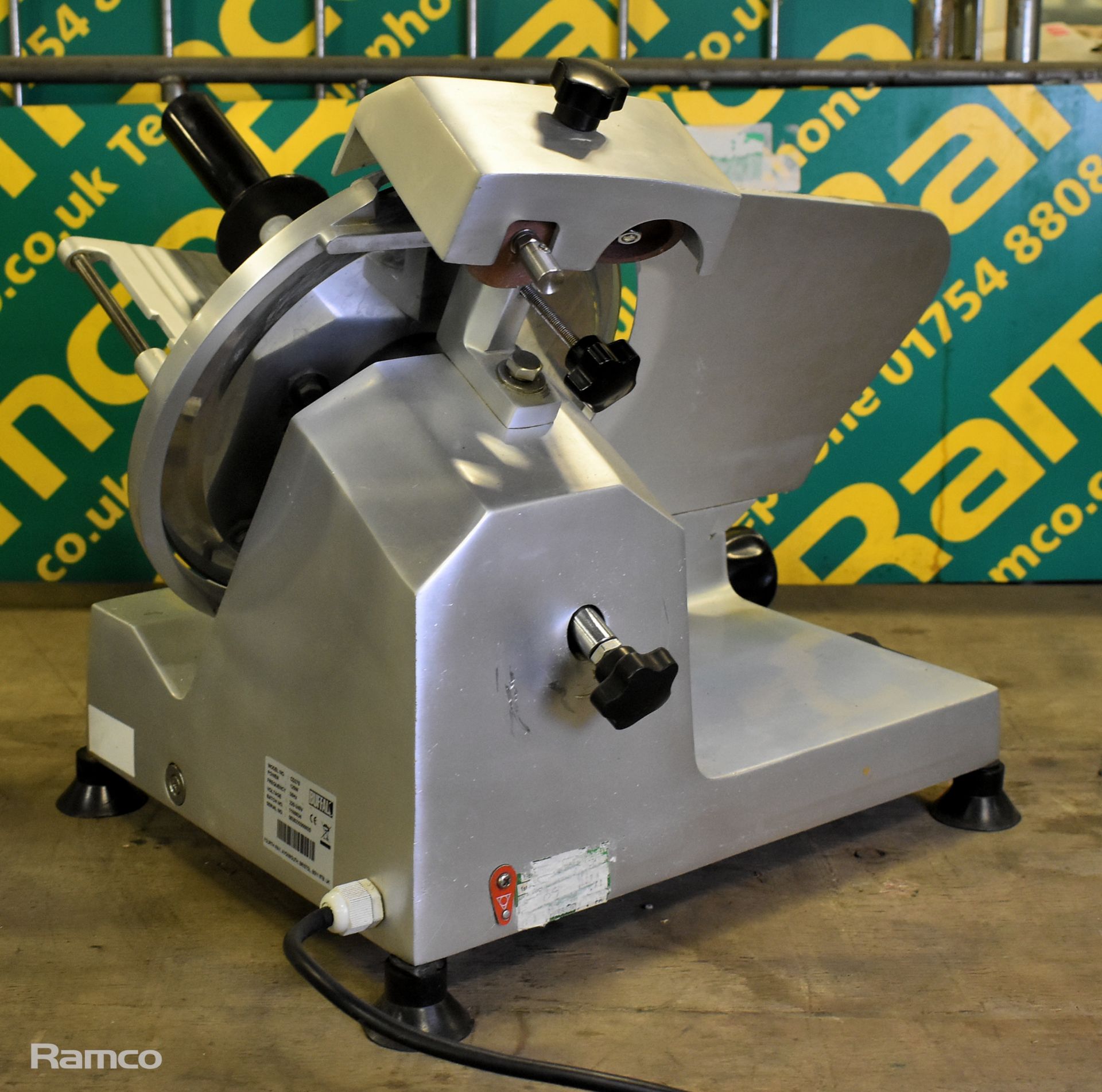 Buffalo CD278 anodised aluminium meat slicer - 250mm cutting blade - Bild 6 aus 10