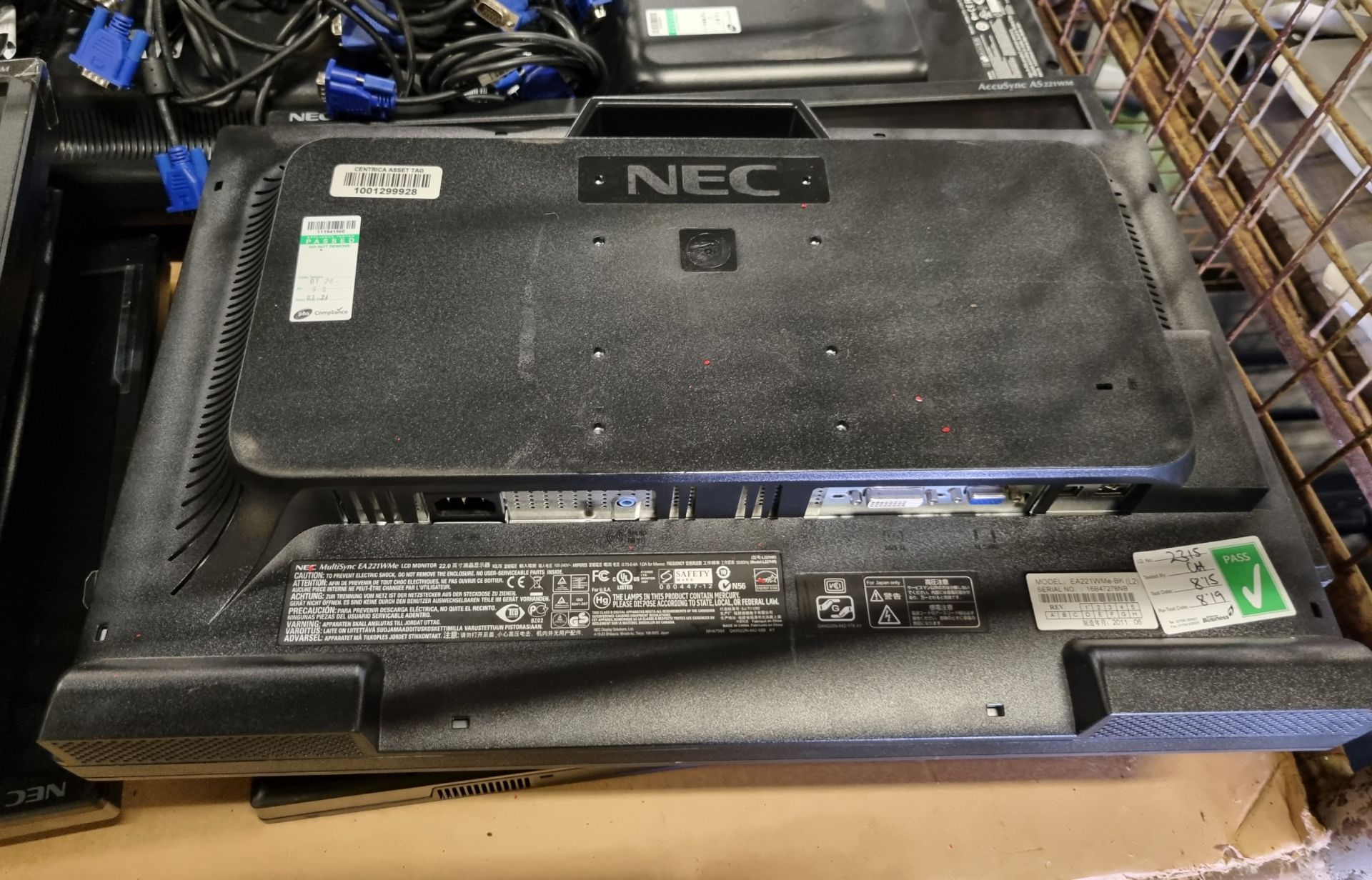 12x NEC AS221WM 22 inch widescreen computer monitors - Bild 3 aus 5