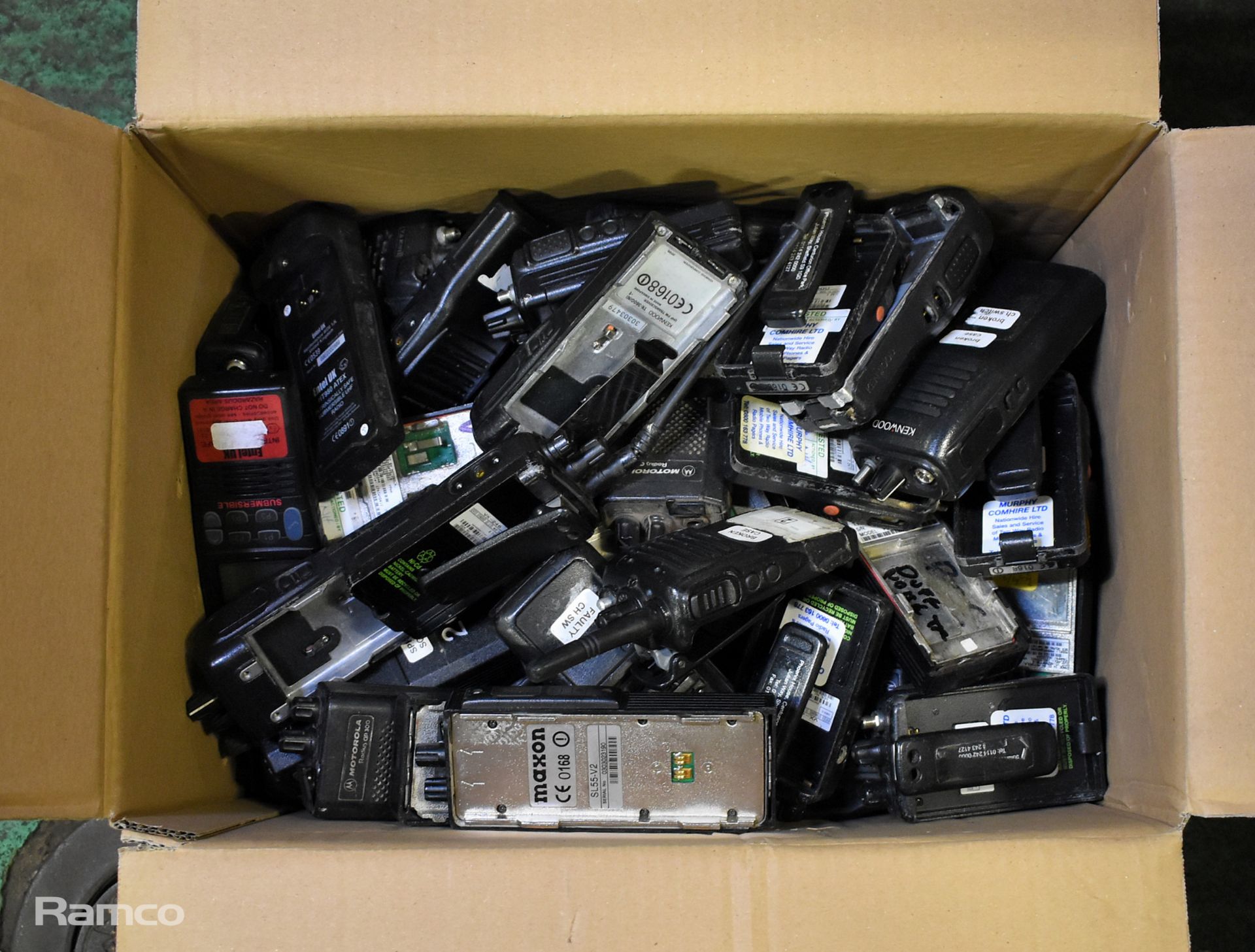 Approx 57x assorted two way radios - 19x Motorola GP900, 19x GP300, 10x Vertex, 1x Icom, 1x Maxon