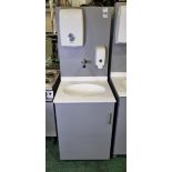 Portable hand wash station with under counter storage & Armitage Shanks mixer tap