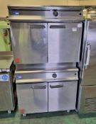 Falcon G3117/2 stacked dominator natural gas general purpose oven - L 900 x W 850 x H 1715mm