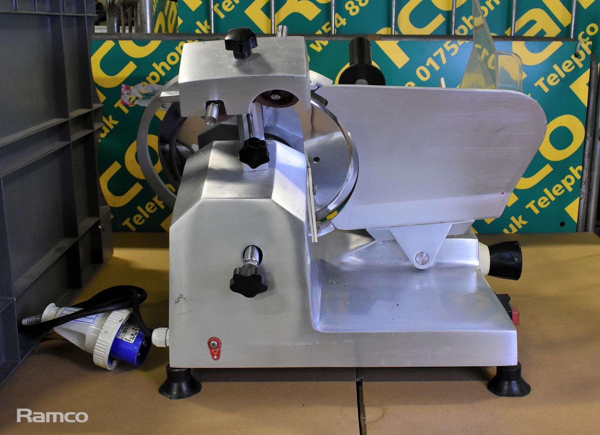 Buffalo CD278 anodised aluminium meat slicer - 250mm cutting blade - Bild 6 aus 11