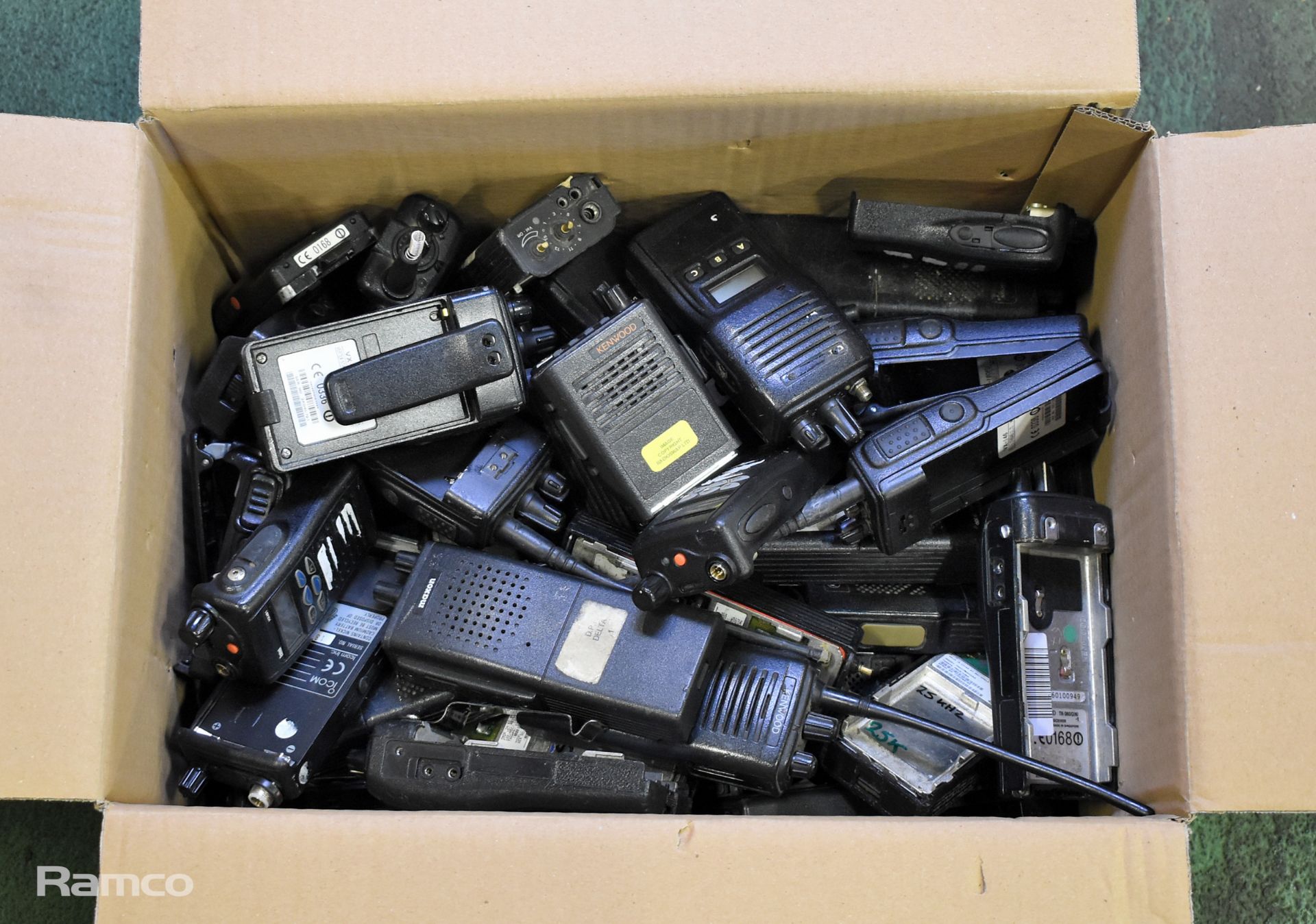Approx. 57x assorted two way radios - 19x Motorola GP900, 19x GP300, 10x Vertex, 1x Icom, 1x Maxon,