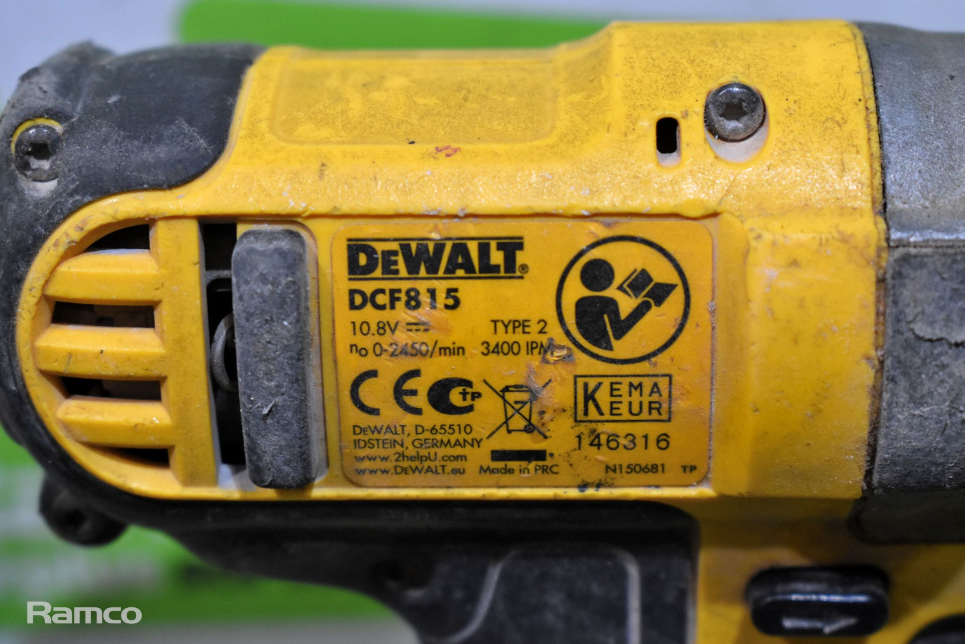 3x Dewalt drills - DCF815, CD785, DCD778 and charger with bag - NO BATTERIES - Bild 4 aus 9