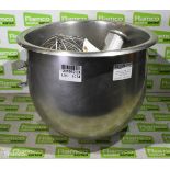 Freestanding mixer mixing bowl with attachments