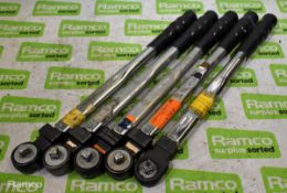5x Sturtevant Richmont LTC - 2 torque wrench handles with 3/8 ratchet head - 17 - 85 Nm