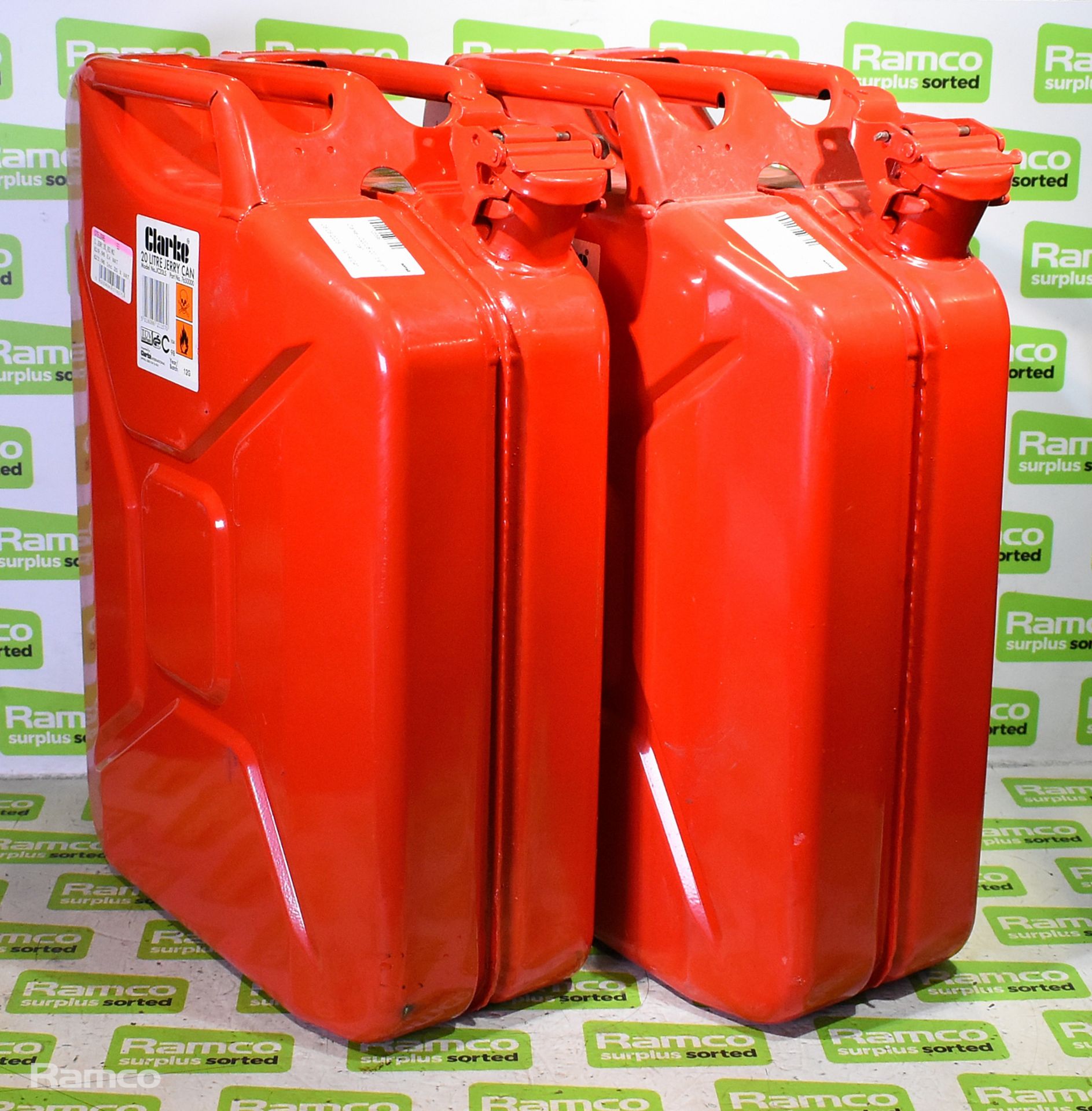 2x Clarke JC20LS 20 litre jerry cans