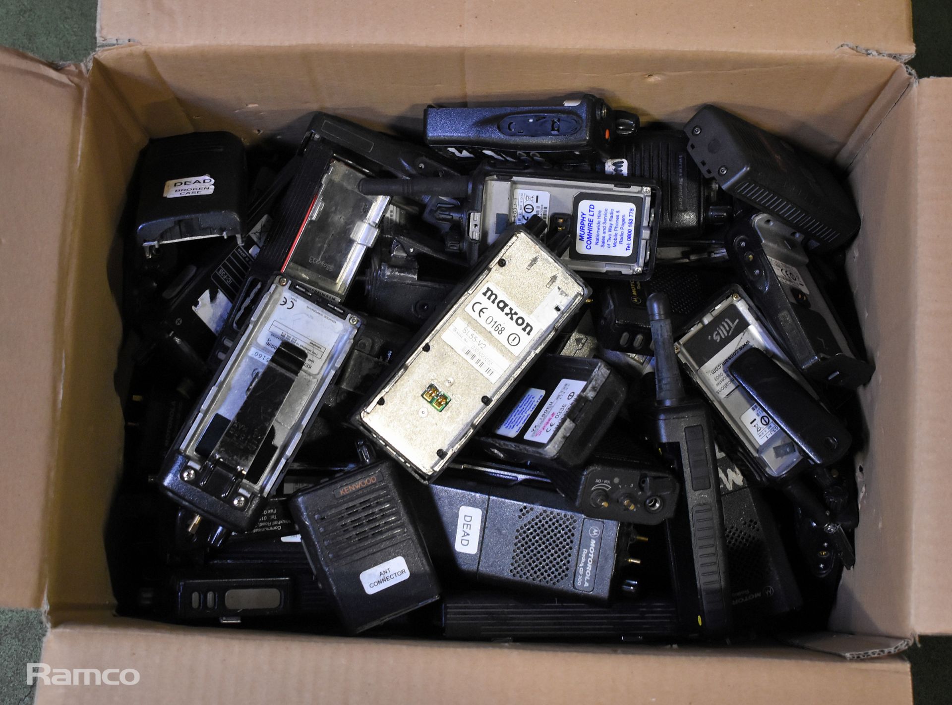 Approx 57x assorted two way radios - 19x Motorola GP900, 19x GP300, 10x Vertex, 1x Icom, 1x Maxon