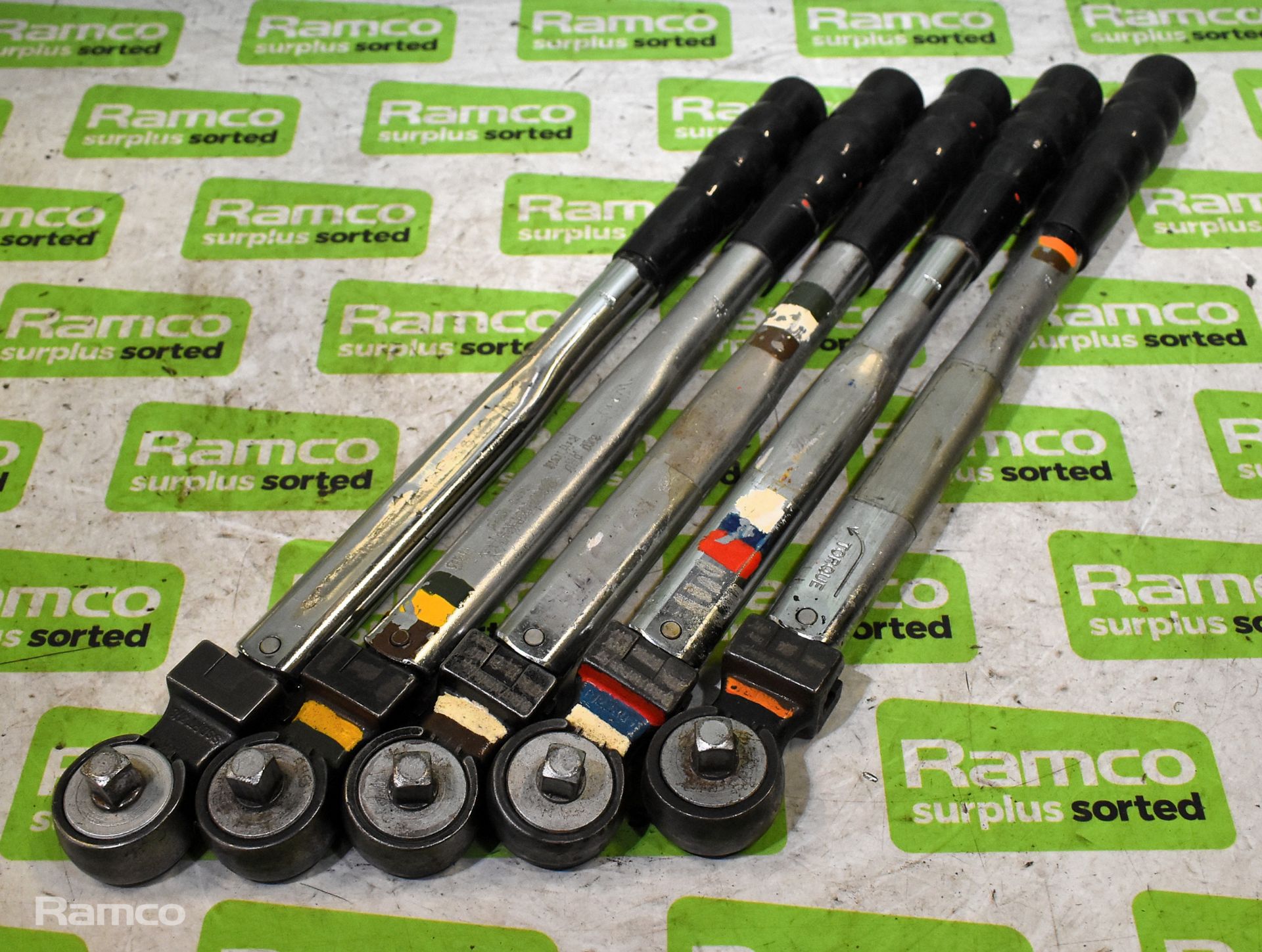 5x Sturtevant Richmont LTC - 2 torque wrench handles with 3/8 ratchet head - 17 - 85 Nm