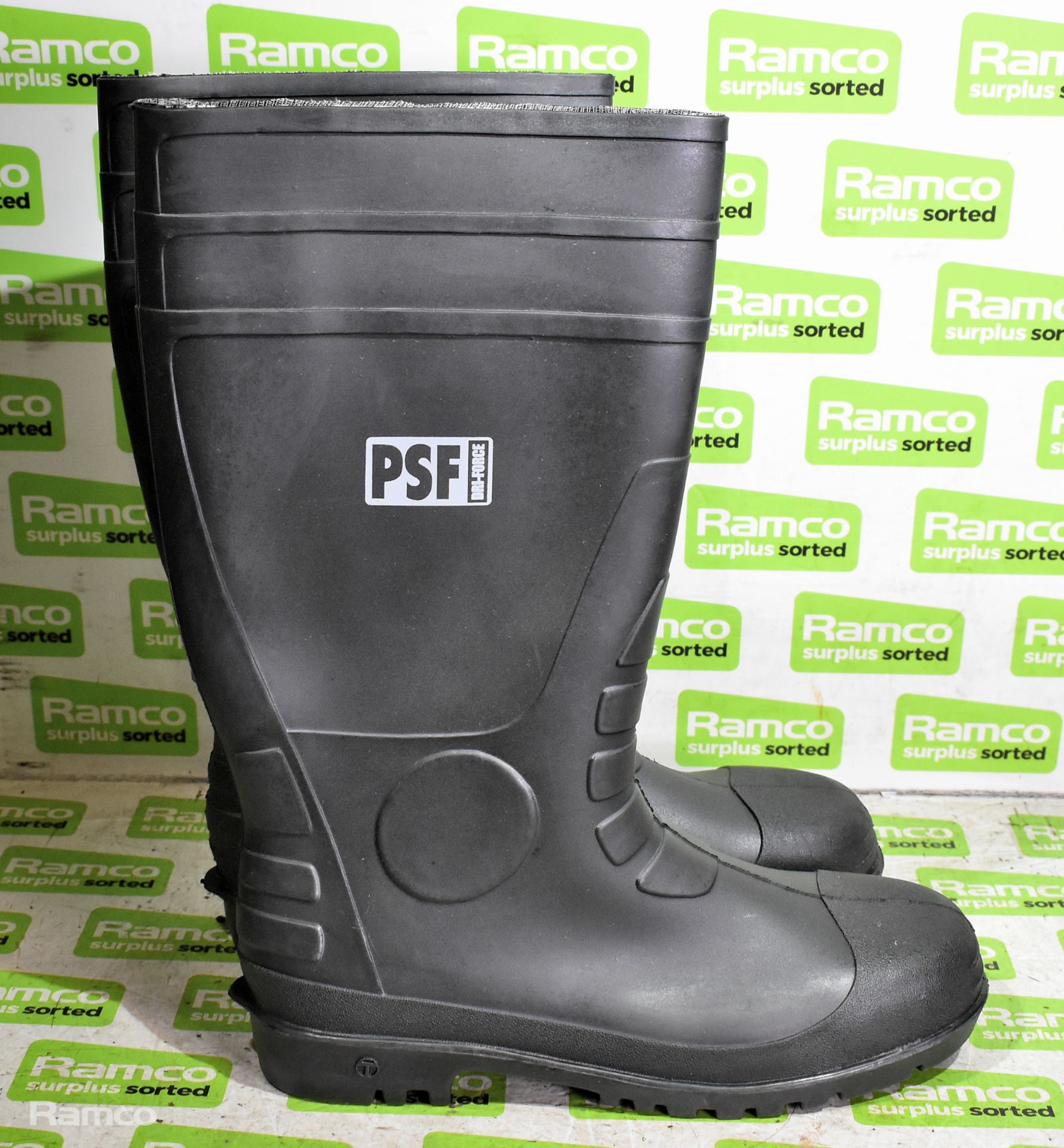 PSF Dri-Force black wellington boots - size: UK 11 - EU 46 - Bild 2 aus 3