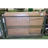 2x large notice boards - L1300 x D 20 x H 1200mm, 4x Drywipe whiteboards-see description for sizes