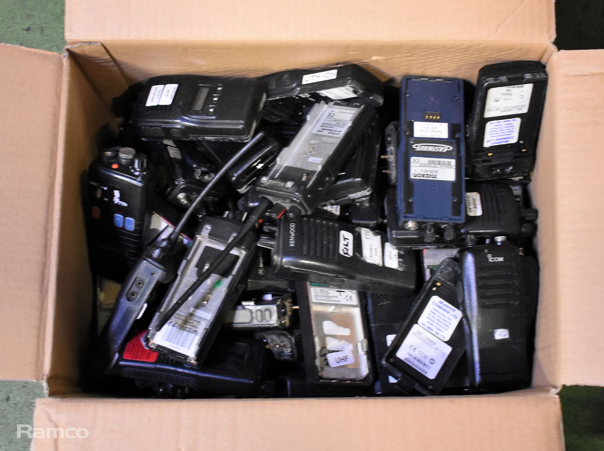 Approx 57x assorted two way radios - 19x Motorola GP900, 19x GP300, 10x Vertex, 1x Icom, 1x Maxon