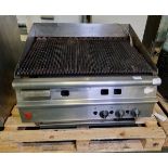 Falcon stainless steel gas chargrill - W 920 x D 850 x H 600mm