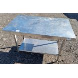 Stainless Steel prep table with lower shelf - W 1200 x D 750 x H 880 mm