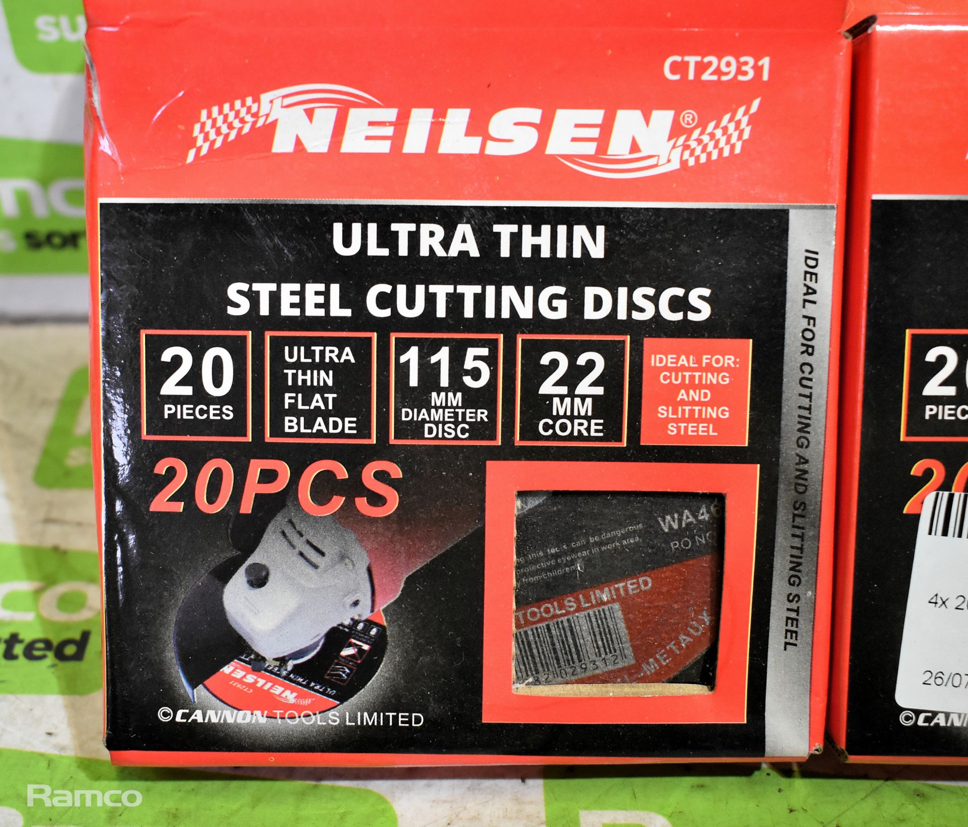 4x boxes of Neilsen 4.5 inch steel cutting discs - 20 per box - Image 2 of 3