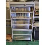 Williams C100 SCS display fridge with roller shutter front - W 960 x D 670 x H 1860mm