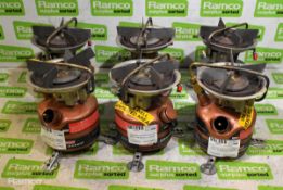 6x Coleman dual fuel cooking stoves - AS SPARES OR REPAIRS