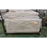 7x Black & white open coil single mattresses - discoloured due to being in storage