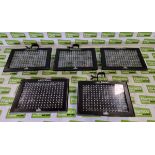 5x Chauvet LED shadow UV panels