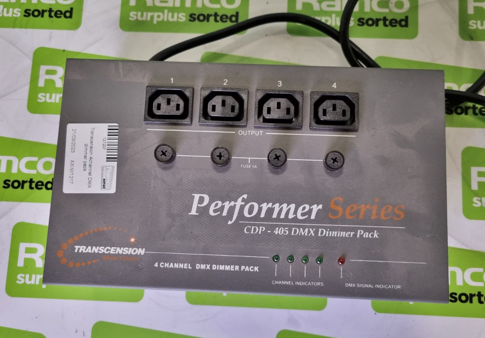 Transcension Performer series 4 channel DMX dimmer pack - CDP-405 - Image 2 of 5