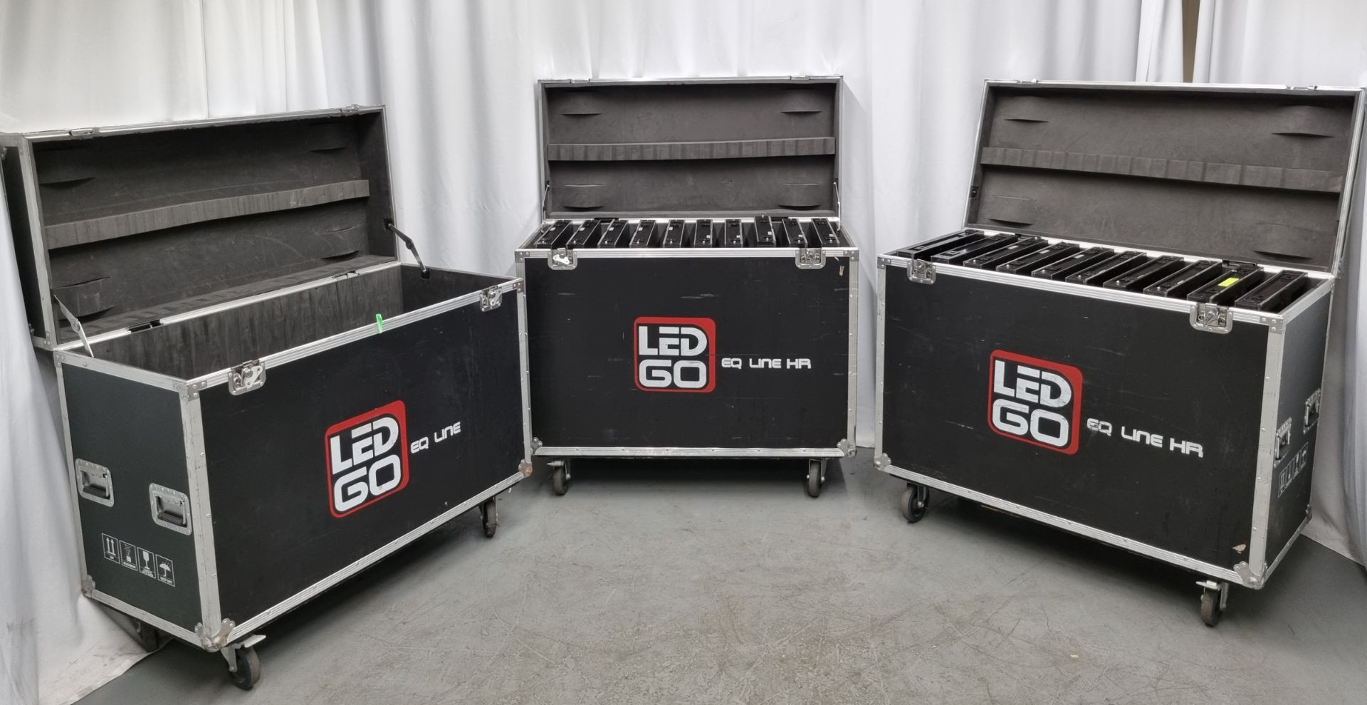 3x flight cases of LED GO 6mm EQ line video wall - 20x panels included - case sizes - W 1180 x D 555 - Image 10 of 12