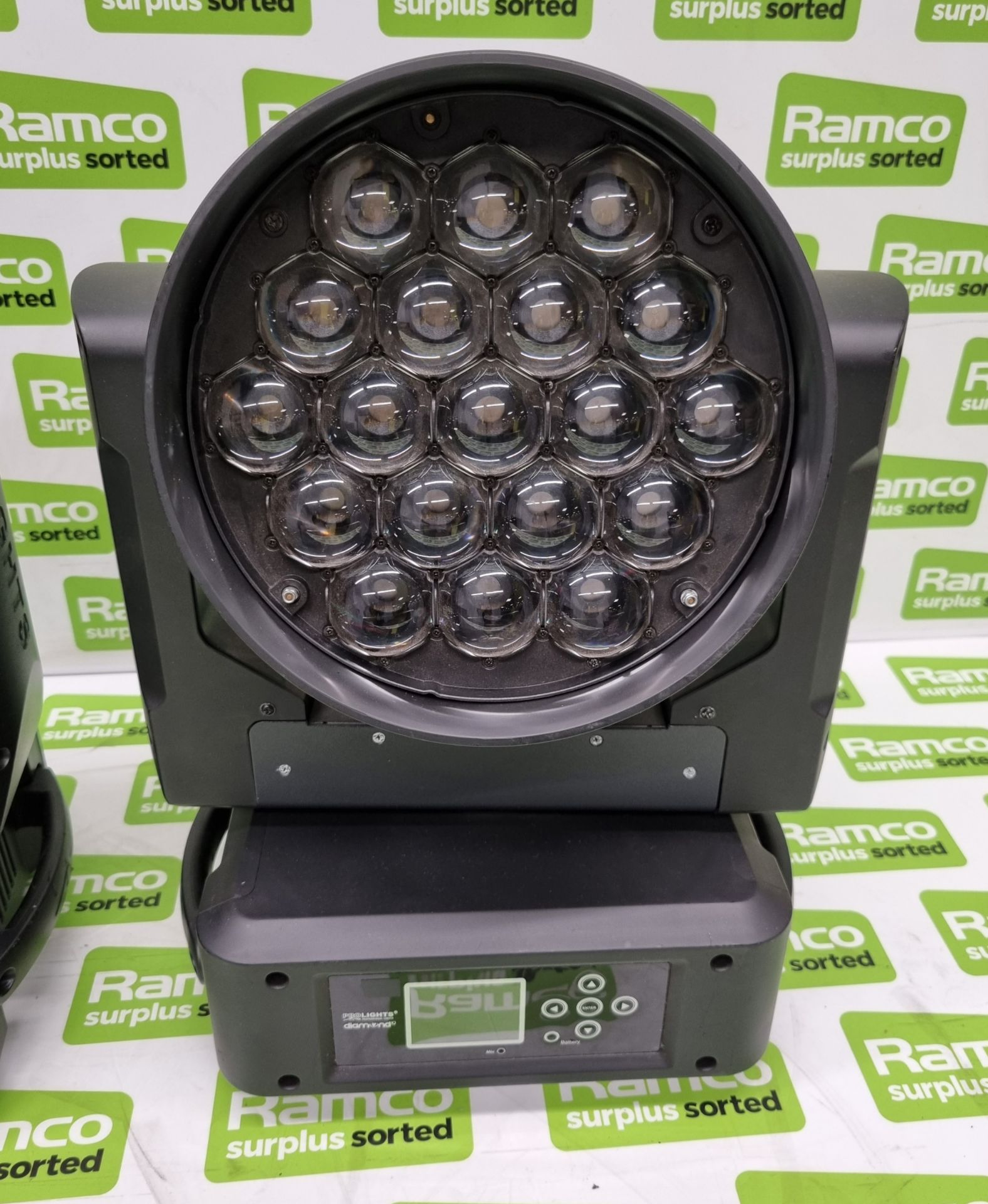 3x Prolights Diamond 19 LED moving head wash lights with flight case - W 870 D 560 x H 840mm - Image 2 of 8