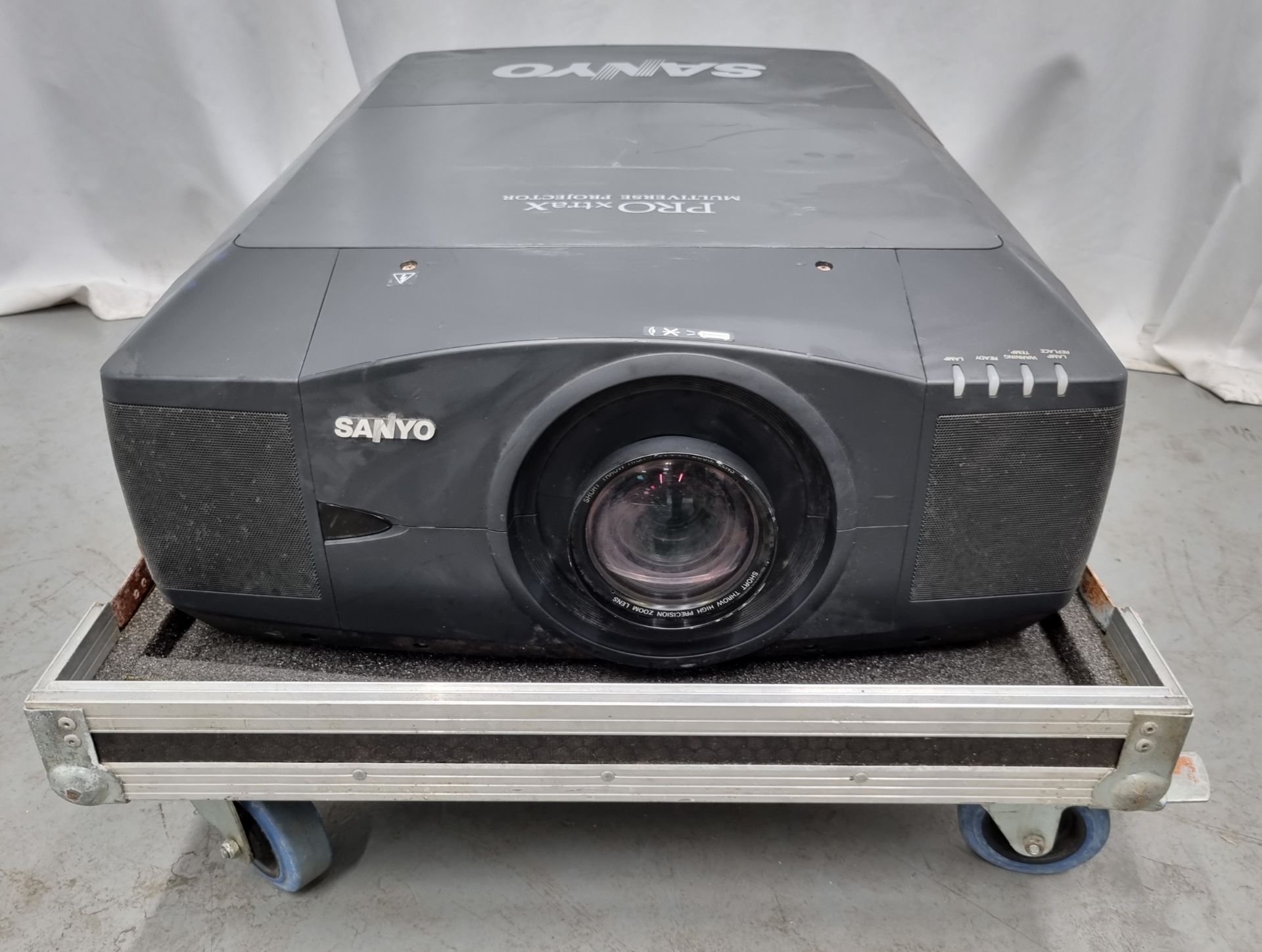 Sanyo Pro XtraX PLCXF46E in flight case, sold for parts only - L 840 x W 640 x H 460mm