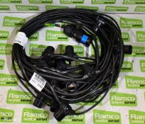 29m festoon lighting cable with Edison Screw lamp holders