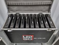 3x flight cases of LED GO 6mm EQ line video wall - 20x panels included - case sizes - W 1180 x D 555
