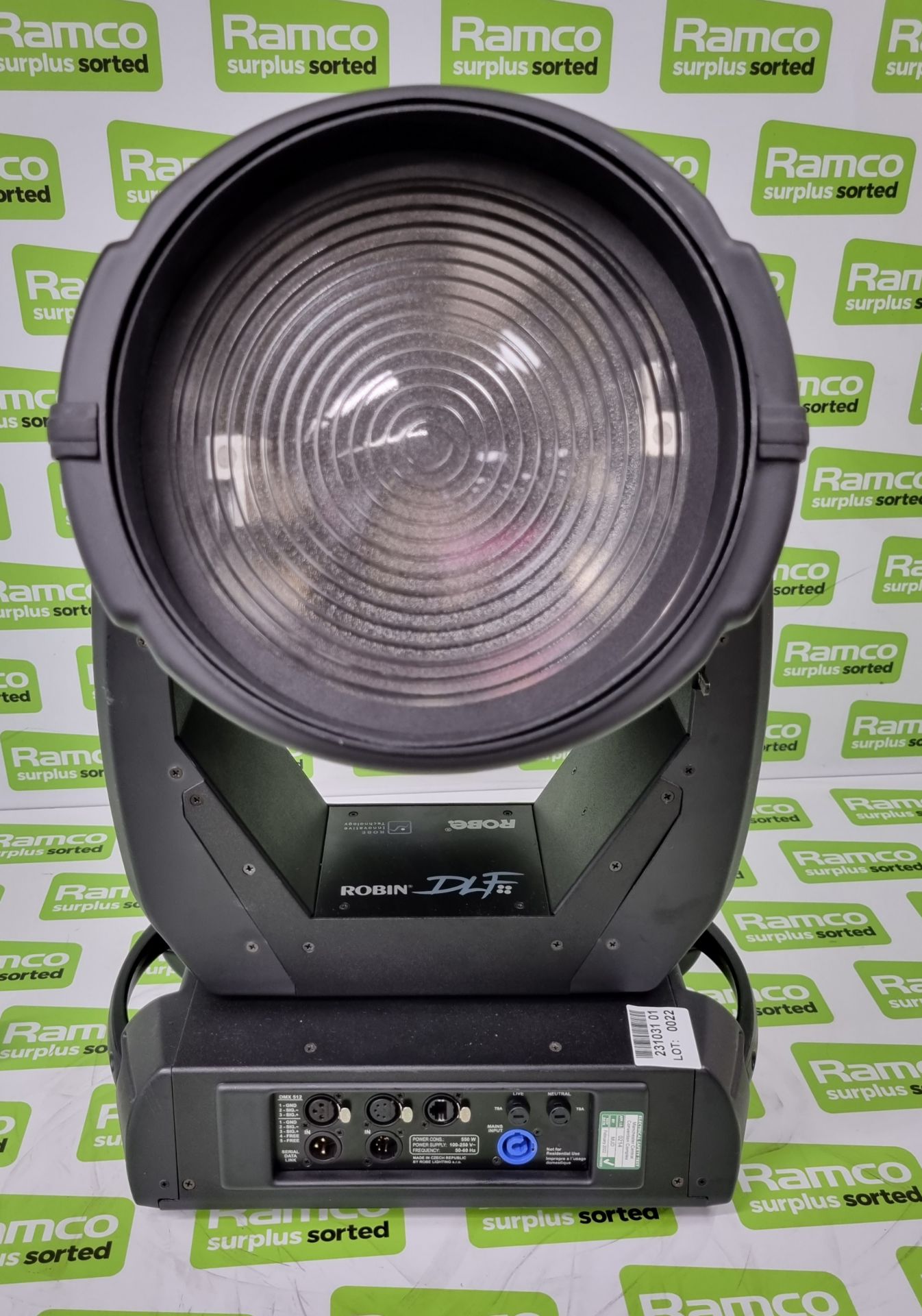 Robe Robin DLF Wash 550 watt RGBW moving head fresnel spot lamp SPARES OR REPAIRS - Image 6 of 9