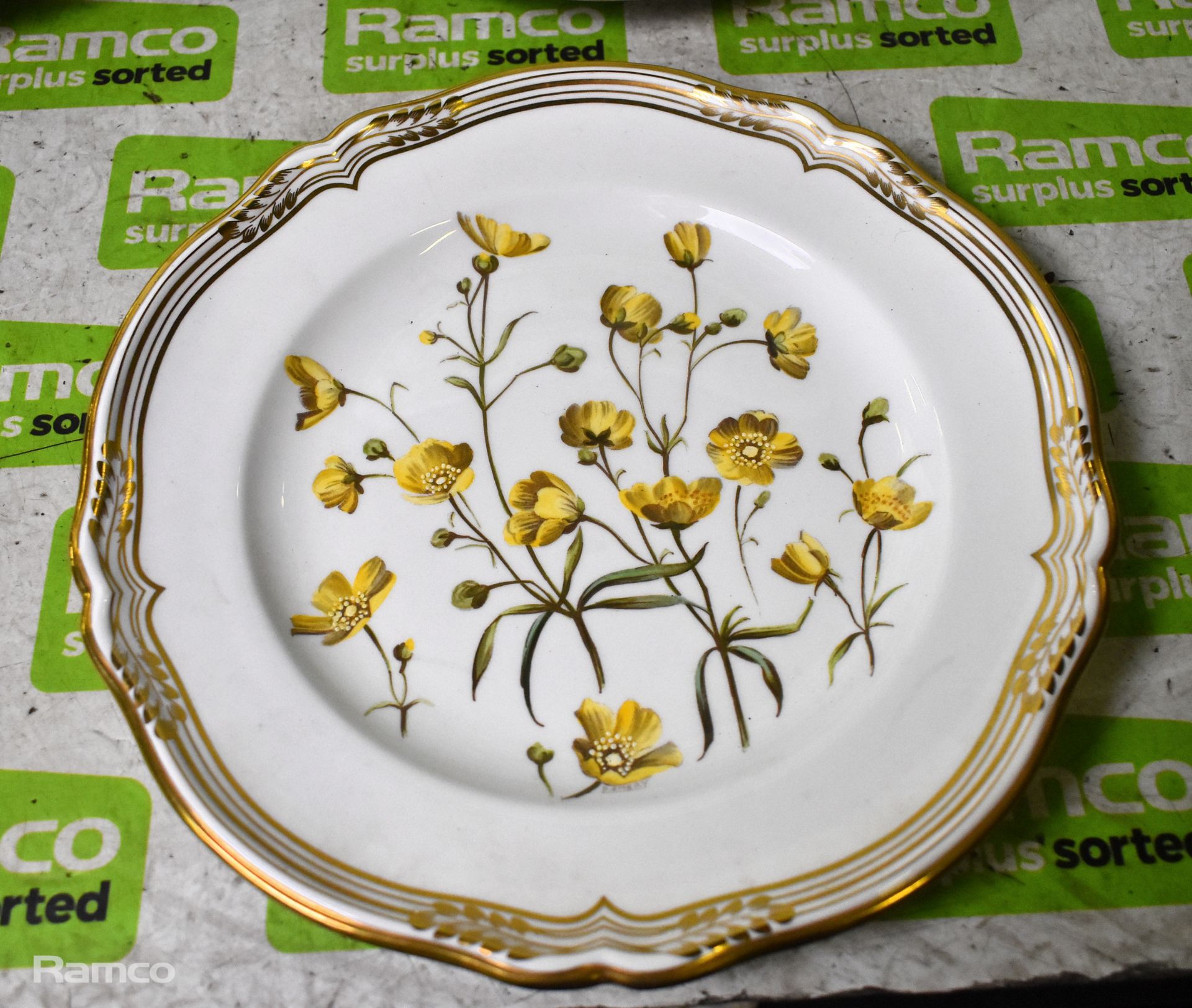 6x Spode - Wild Flowers - hand painted bone china plates - Image 4 of 13
