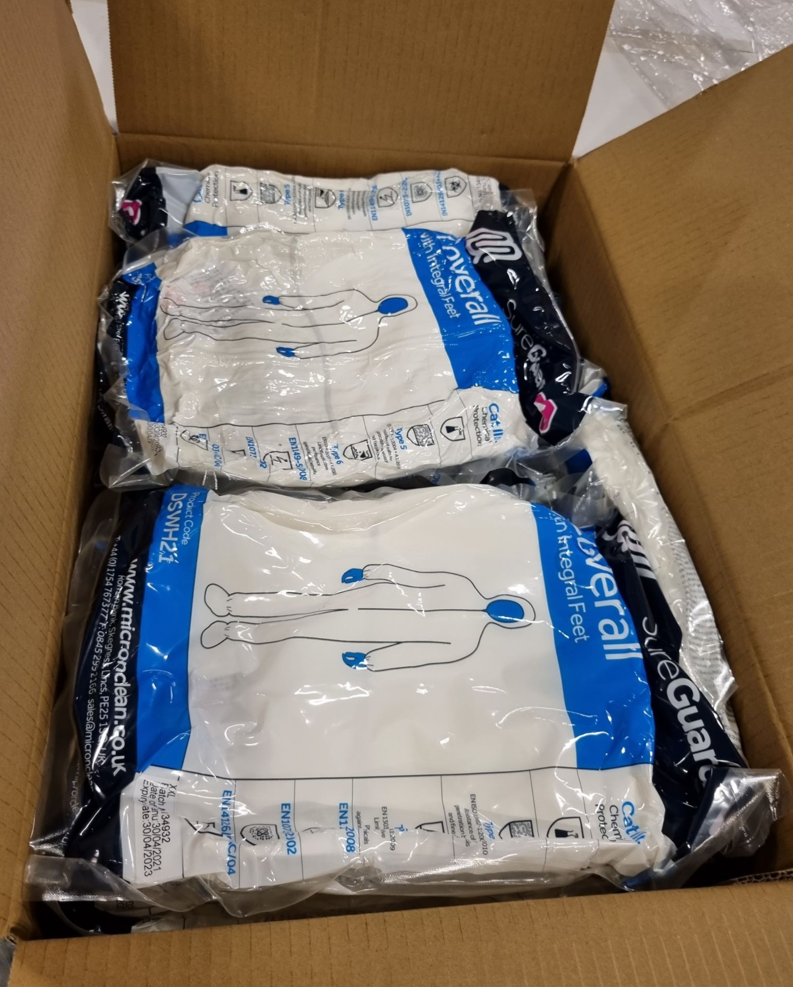 20x boxes of MicroClean SureGuard 3 - size XX Large coveralls with integral feet - 25 per box - Bild 3 aus 5